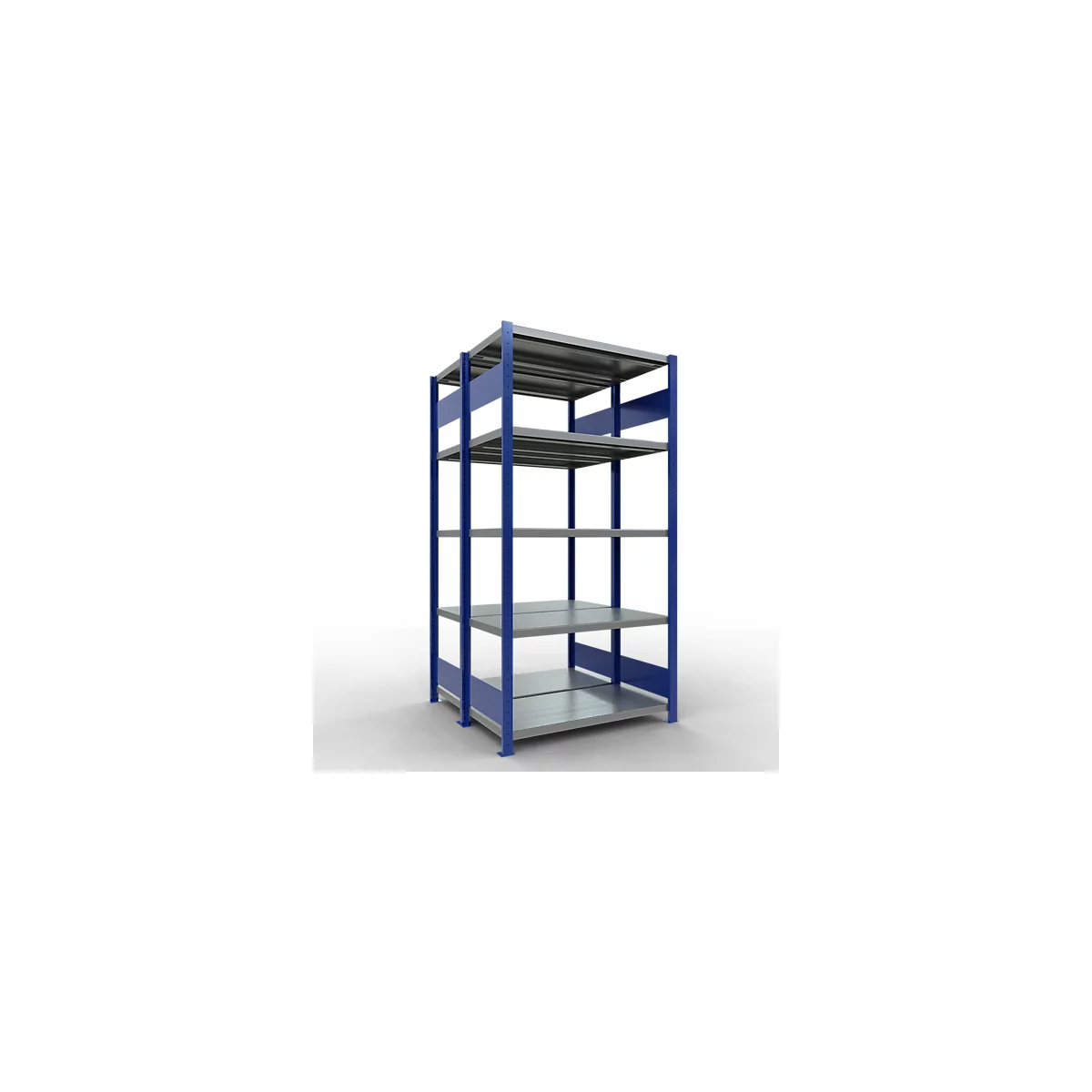 SCHULTE Technique de Stockage - Double base emboîtable. Type 250 kg - 2000x1000x2x500 mm, 10 tablettes