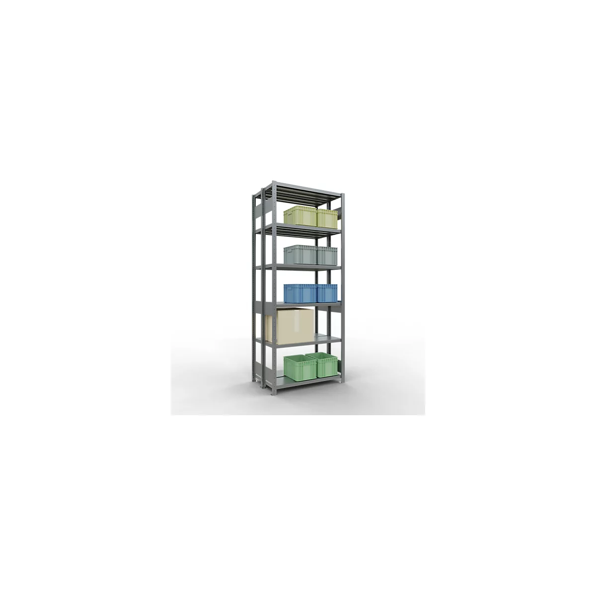 SCHULTE Technique de Stockage - Double base emboîtable. Type 250 kg - 2500x1000x2x300 mm, 12 tablettes