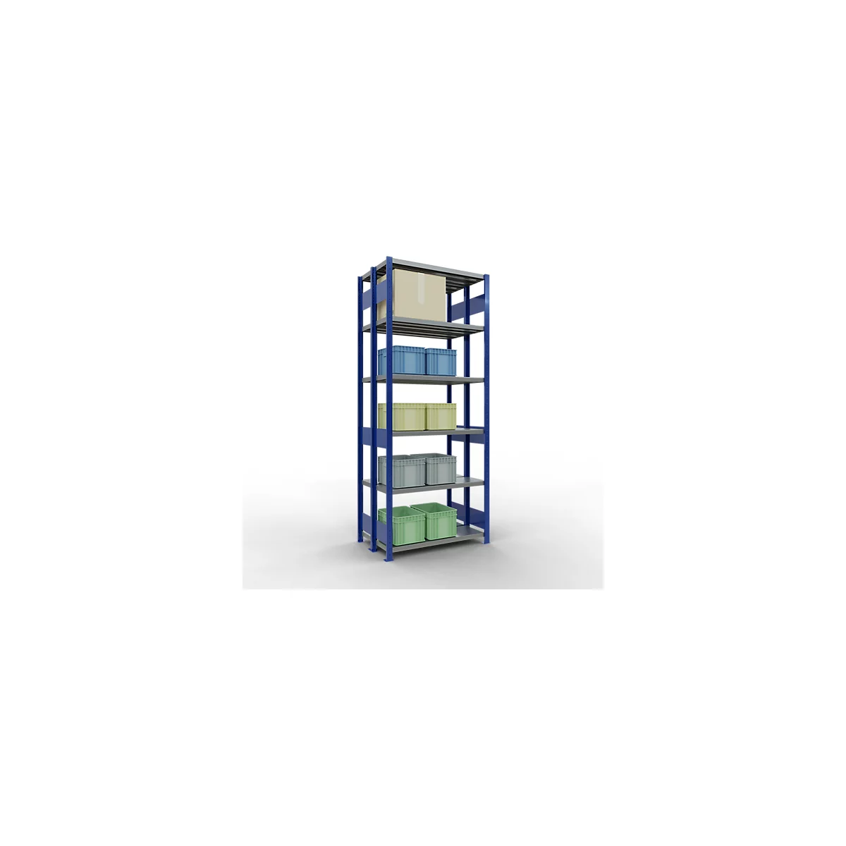 SCHULTE Technique de Stockage - Double base emboîtable. Type 250 kg - 2500x1000x2x300 mm, 12 tablettes