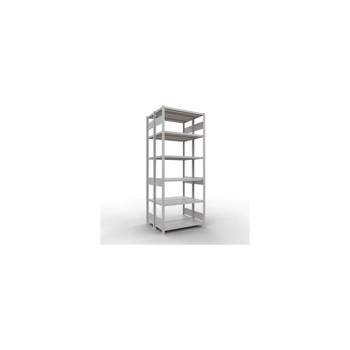 SCHULTE Technique de Stockage - Double base emboîtable. Type 250 kg - 2500x1000x2x400 mm, 12 tablettes