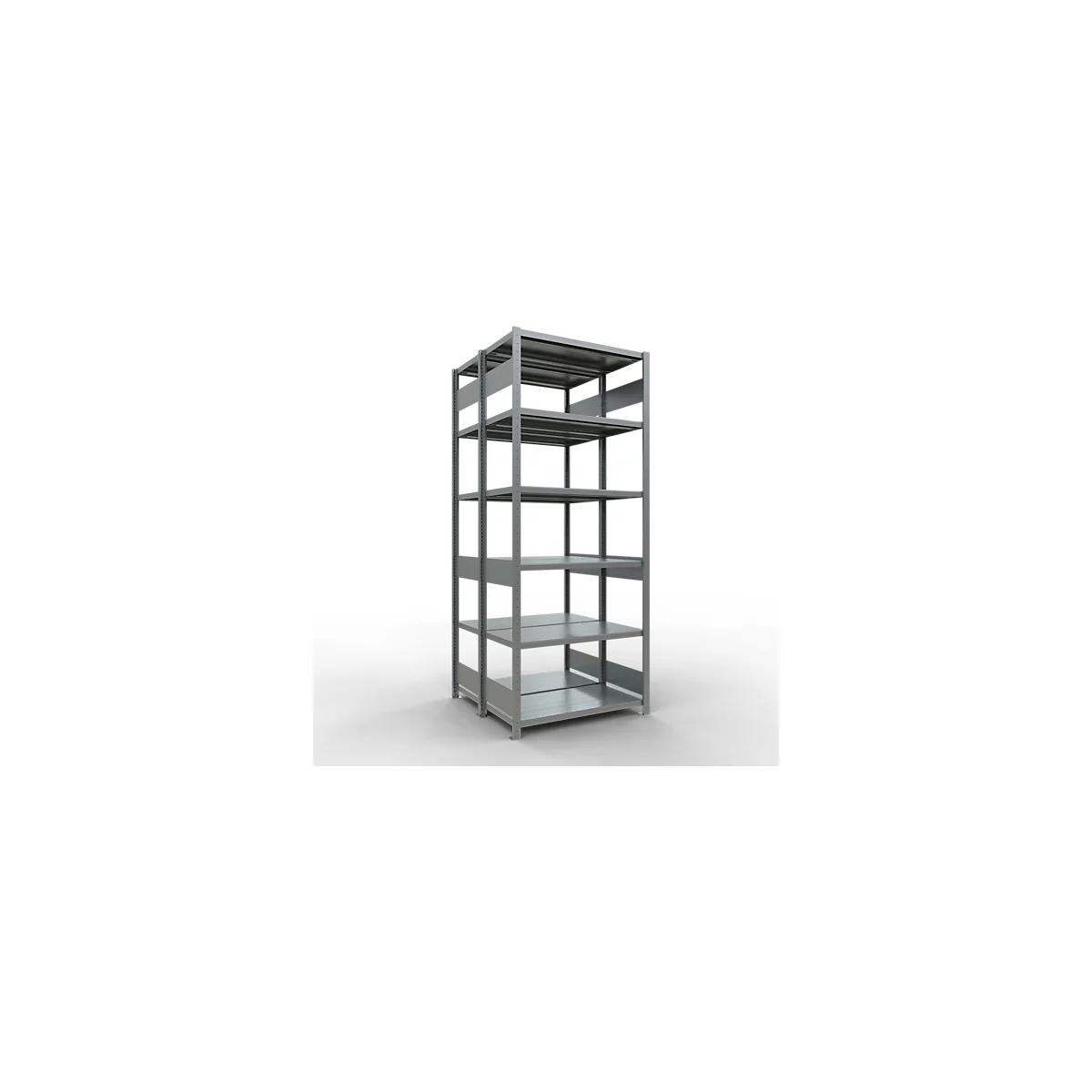 SCHULTE Technique de Stockage - Double base emboîtable. Type 250 kg - 2500x1000x2x500 mm, 12 tablettes