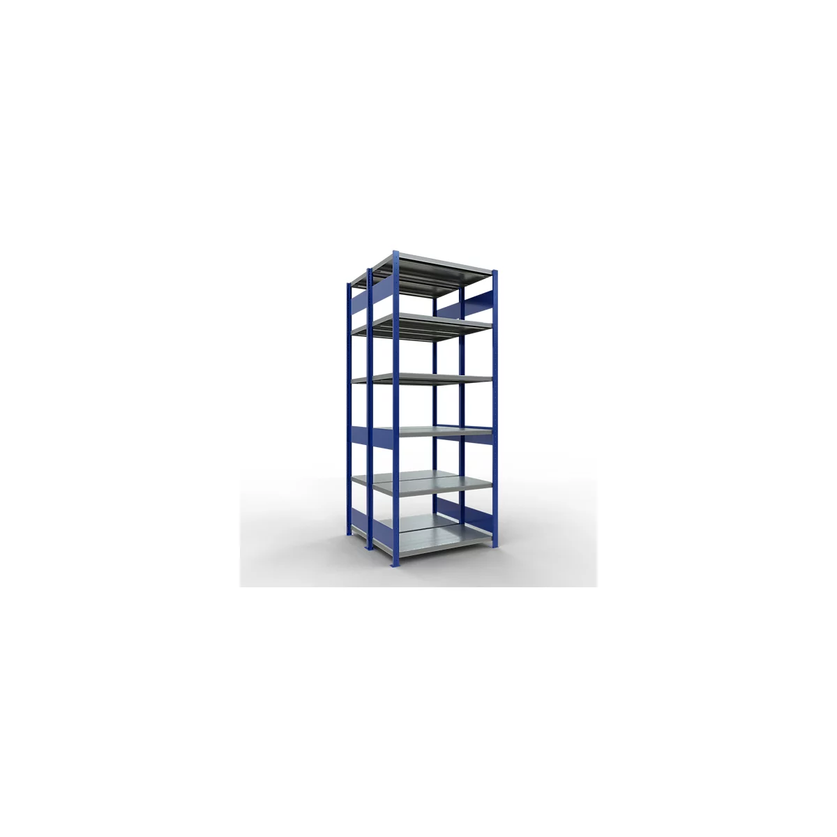 SCHULTE Technique de Stockage - Double base emboîtable. Type 250 kg - 2500x1000x2x500 mm, 12 tablettes