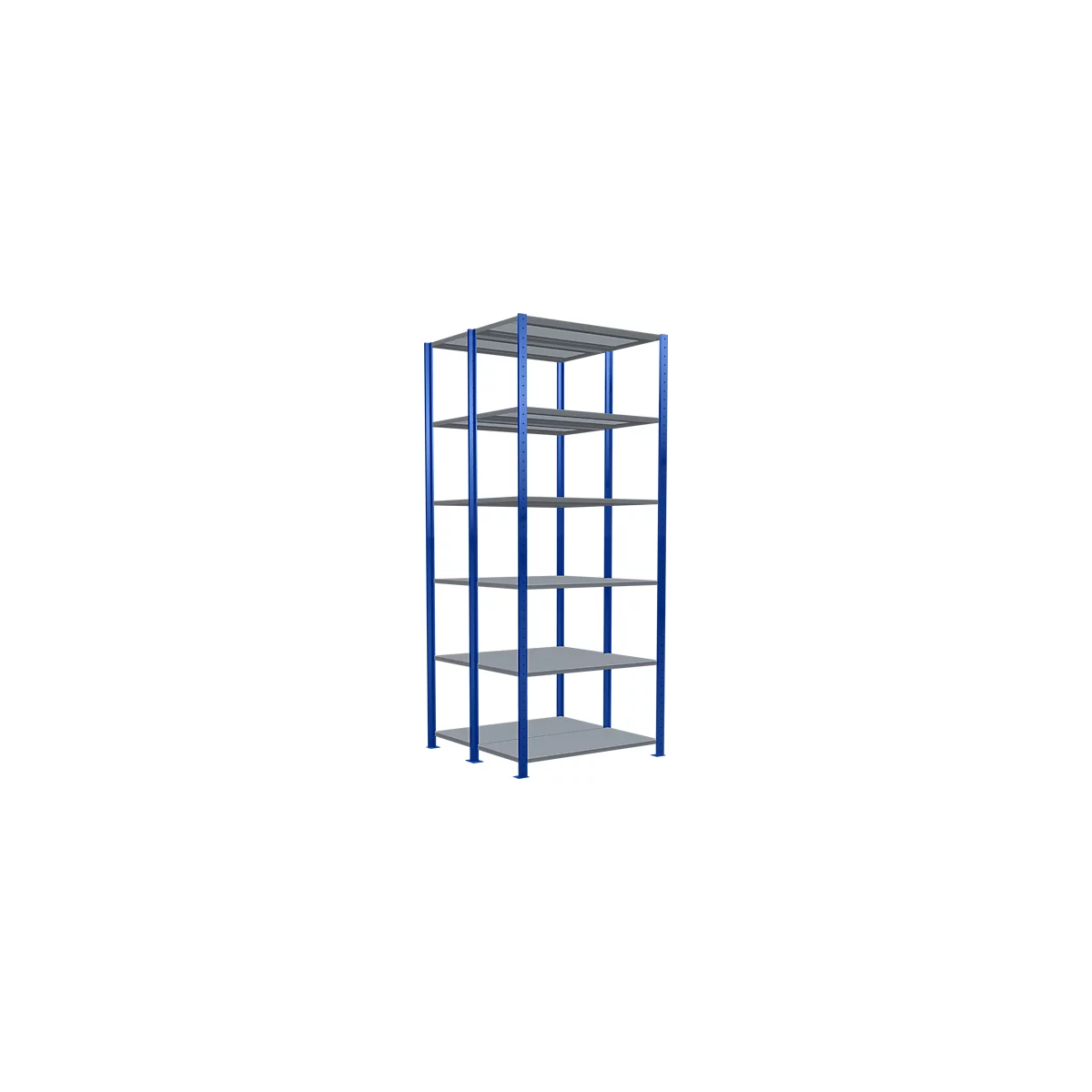 SCHULTE Technique de Stockage - Double base emboîtable. Type 250 kg - 2500x1000x2x500 mm, 12 tablettes