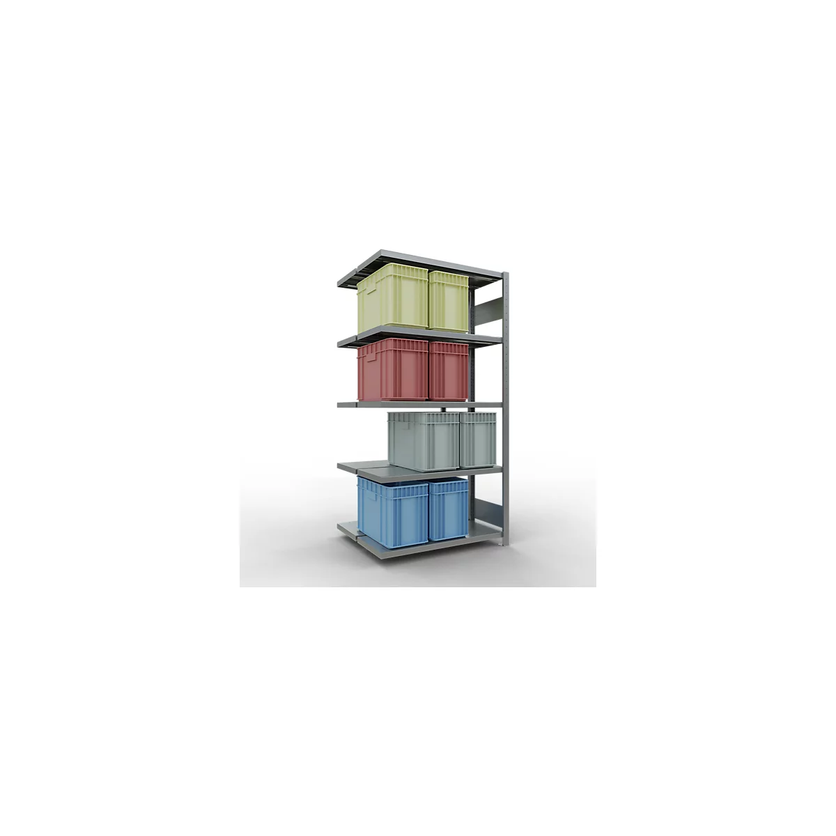 SCHULTE Technique de Stockage - Double montage enfichable. Type 250 kg - 2000x1000x2x400 mm, 10 tablettes