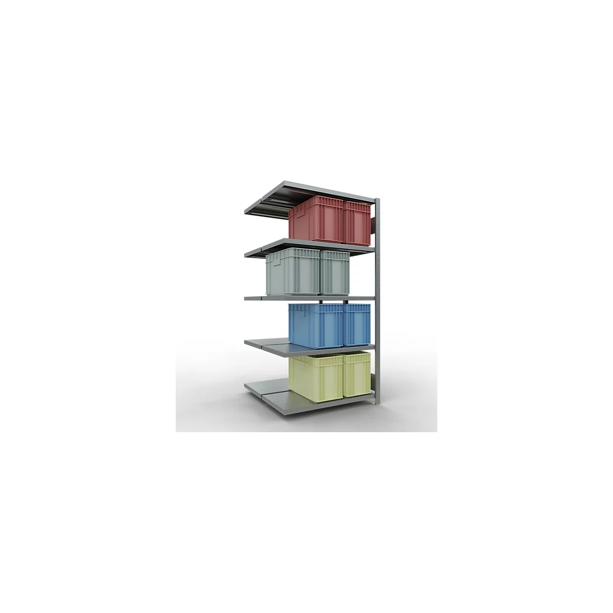 SCHULTE Technique de Stockage - Double montage enfichable. Type 250 kg - 2000x1000x2x500 mm, 10 tablettes