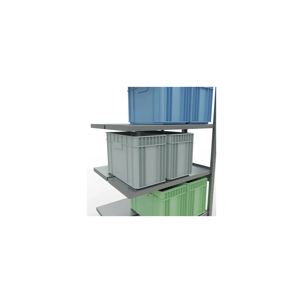 SCHULTE Technique de Stockage - Double montage enfichable. Type 250 kg - 2500x1000x2x400 mm, 12 tablettes