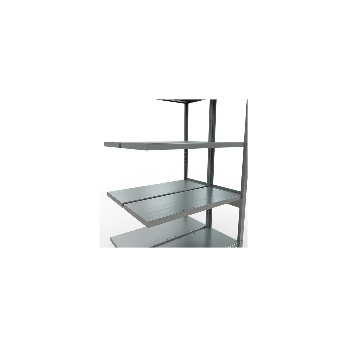 SCHULTE Technique de Stockage - Double montage enfichable. Type 250 kg - 2500x1000x2x400 mm, 12 tablettes