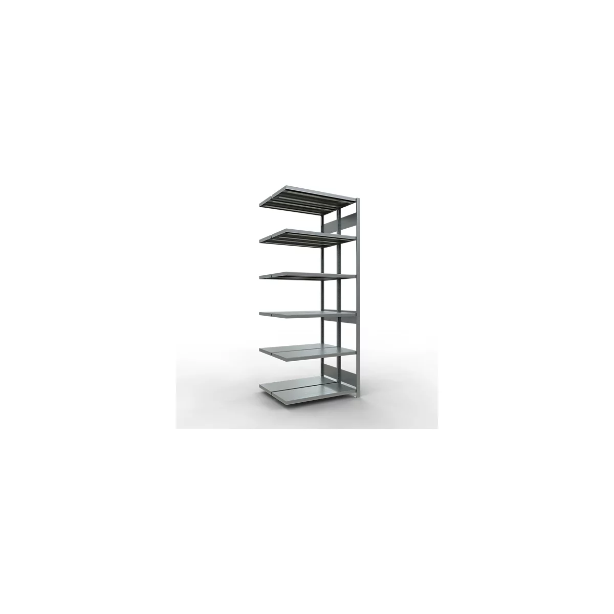 SCHULTE Technique de Stockage - Double montage enfichable. Type 250 kg - 2500x1000x2x400 mm, 12 tablettes