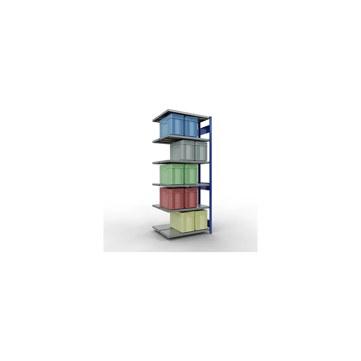 SCHULTE Technique de Stockage - Double montage enfichable. Type 250 kg - 2500x1000x2x400 mm, 12 tablettes