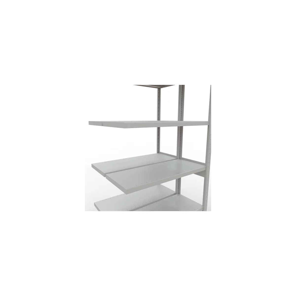 SCHULTE Technique de Stockage - Double montage enfichable. Type 250 kg - 2500x1000x2x400 mm, 12 tablettes