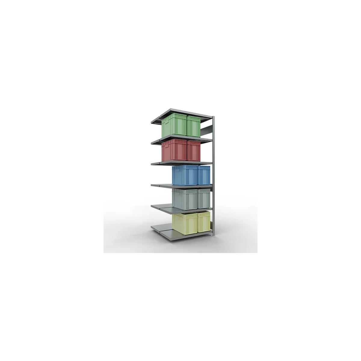 SCHULTE Technique de Stockage - Double montage enfichable. Type 250 kg - 2500x1000x2x500 mm, 12 tablettes