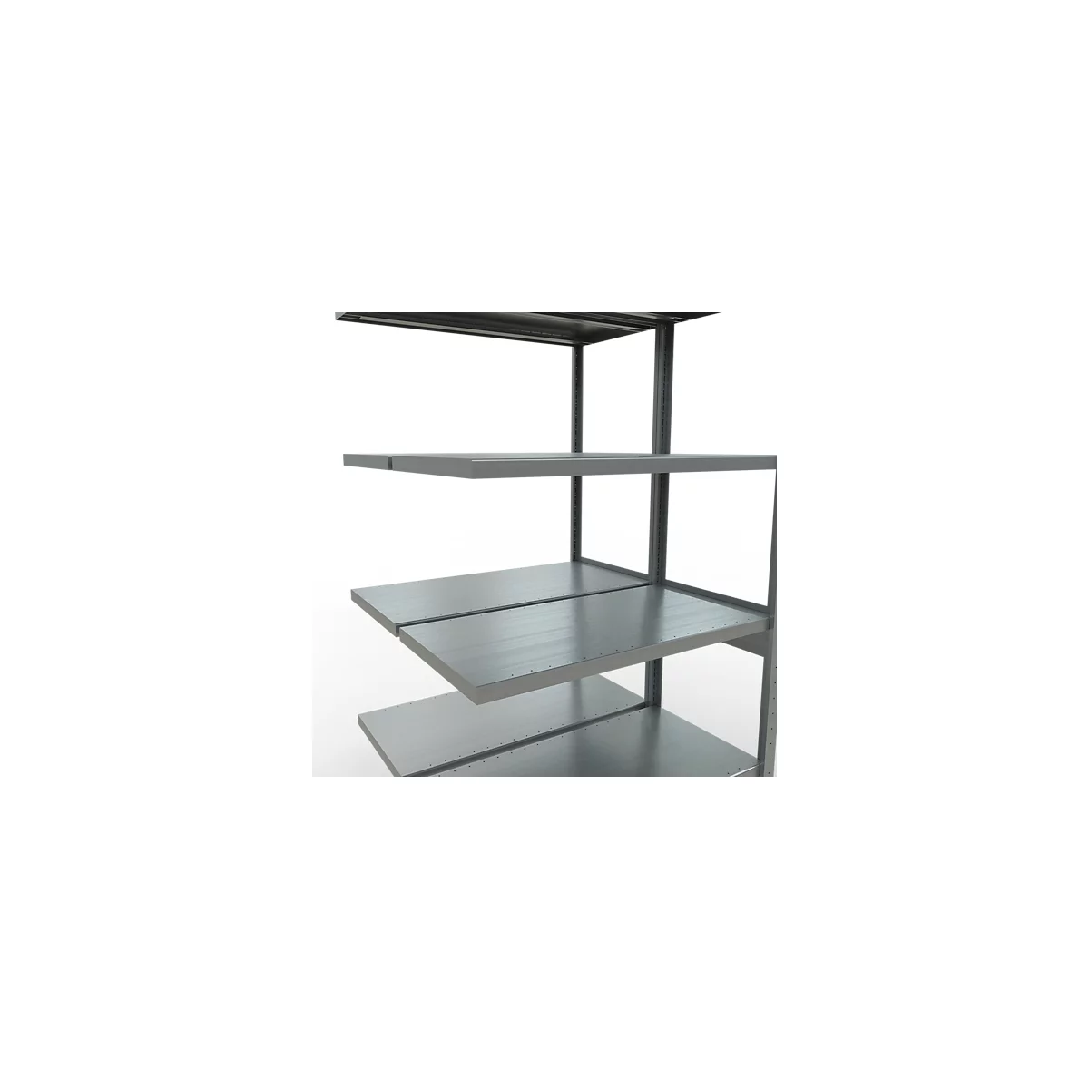 SCHULTE Technique de Stockage - Double montage enfichable. Type 250 kg - 2500x1000x2x500 mm, 12 tablettes