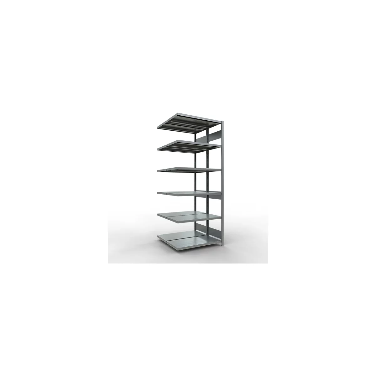 SCHULTE Technique de Stockage - Double montage enfichable. Type 250 kg - 2500x1000x2x500 mm, 12 tablettes