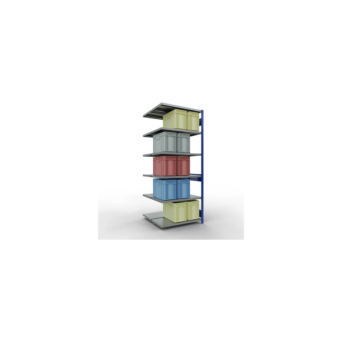 SCHULTE Technique de Stockage - Double montage enfichable. Type 250 kg - 2500x1000x2x500 mm, 12 tablettes