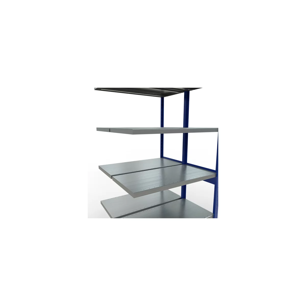 SCHULTE Technique de Stockage - Double montage enfichable. Type 250 kg - 2500x1000x2x500 mm, 12 tablettes