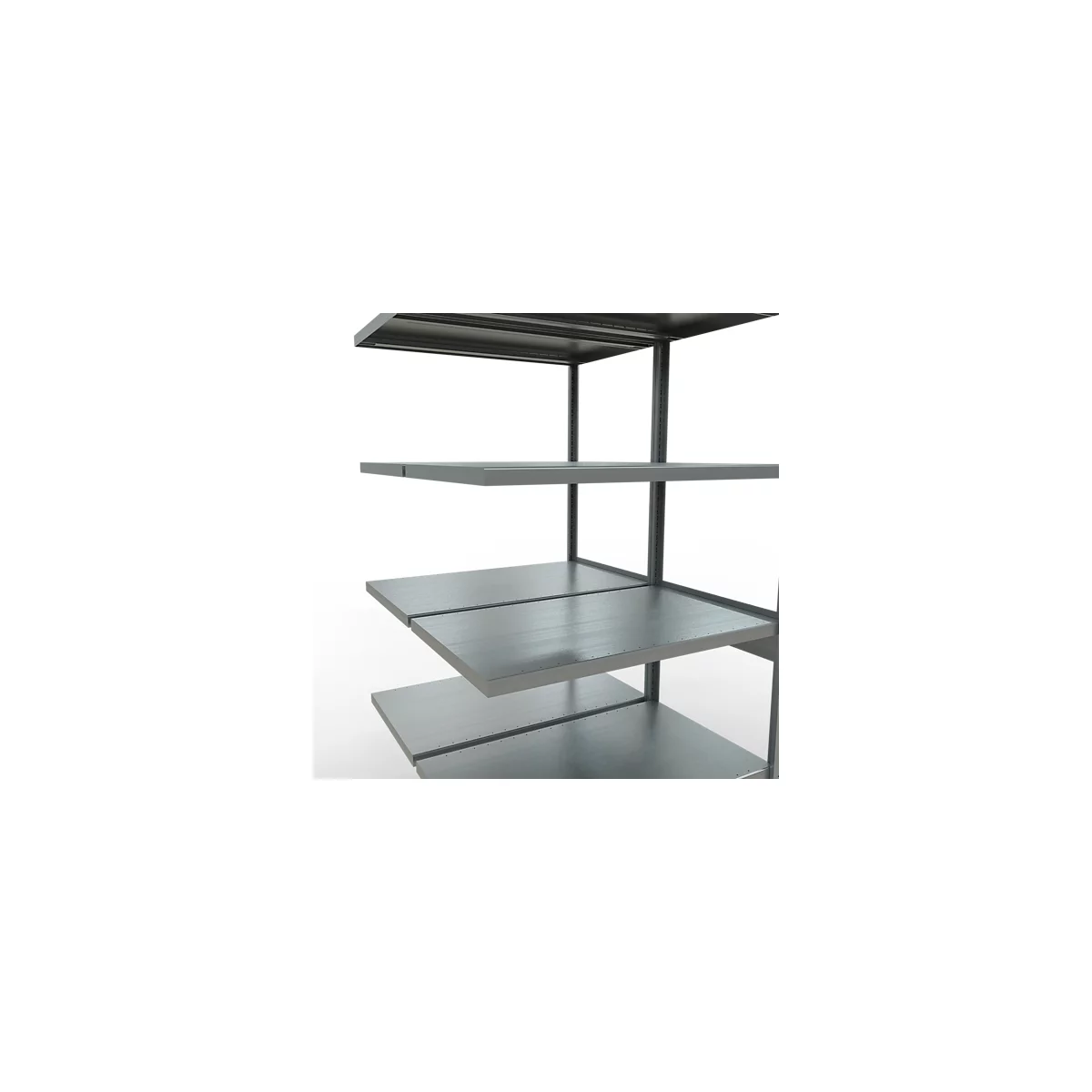 SCHULTE Technique de Stockage - Double montage enfichable. Type 250 kg - 2500x1000x2x600 mm, 12 tablettes