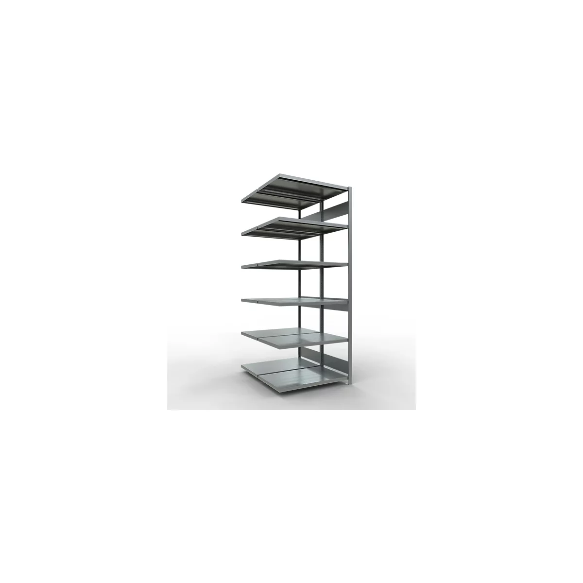 SCHULTE Technique de Stockage - Double montage enfichable. Type 250 kg - 2500x1000x2x600 mm, 12 tablettes