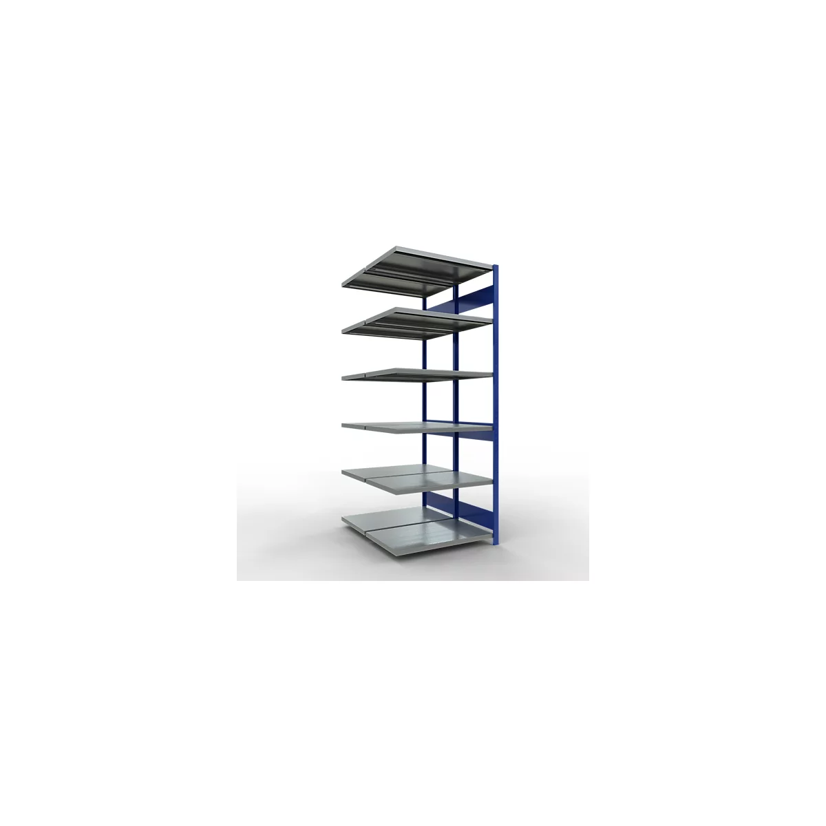 SCHULTE Technique de Stockage - Double montage enfichable. Type 250 kg - 2500x1000x2x600 mm, 12 tablettes