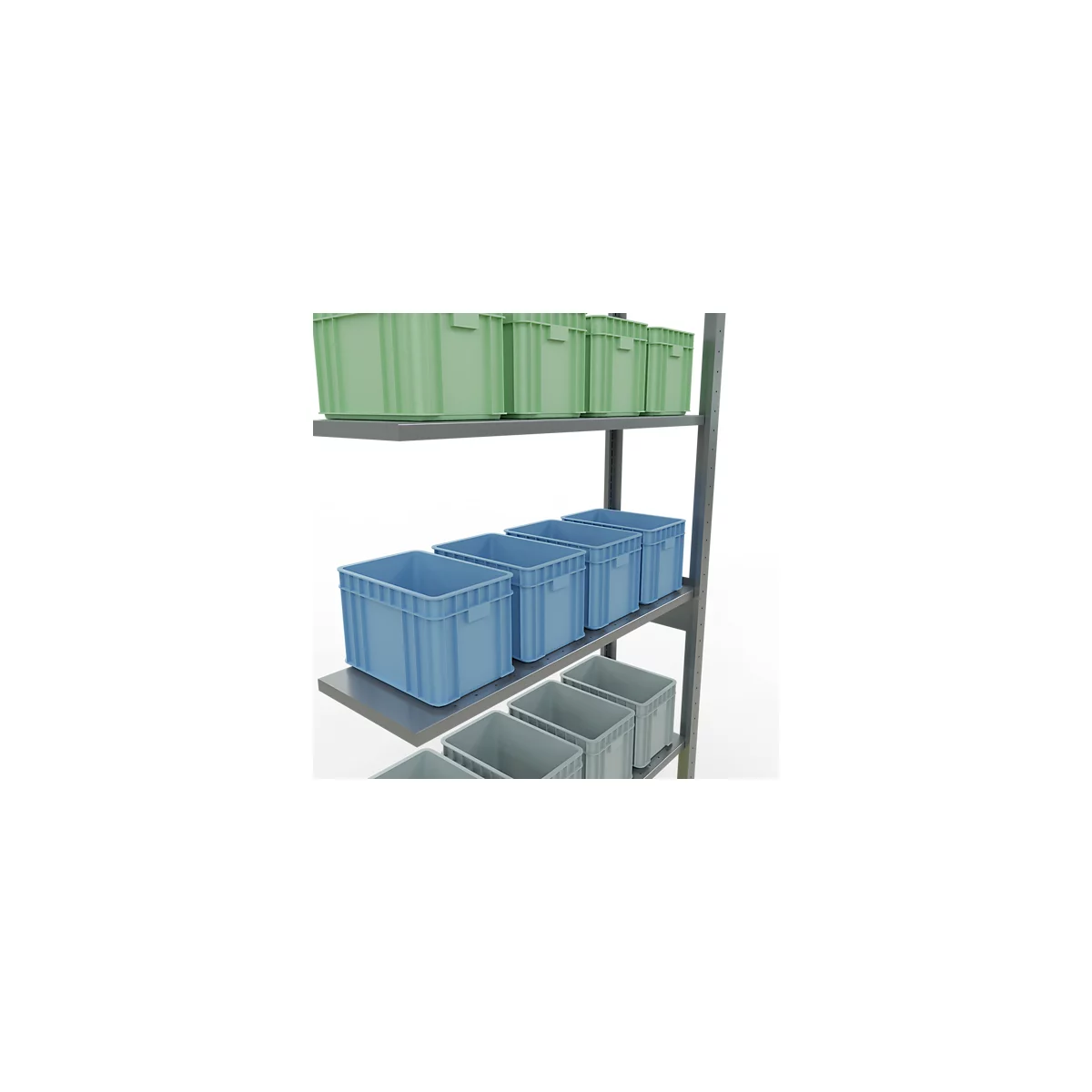 SCHULTE Technique de Stockage - Elément de montage enfichable avec verrou de longueur - 2500x1000x300 mm, type 150 kg