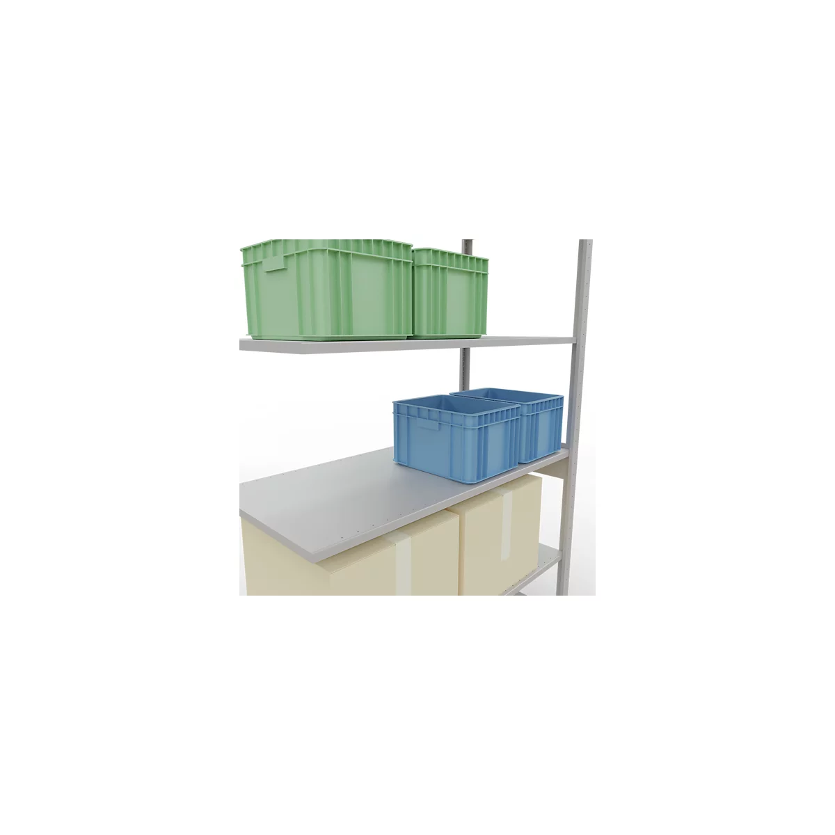 SCHULTE Technique de stockage - Elément de montage enfichable avec verrou de longueur - 2500x1300x600 mm, type 150 kg