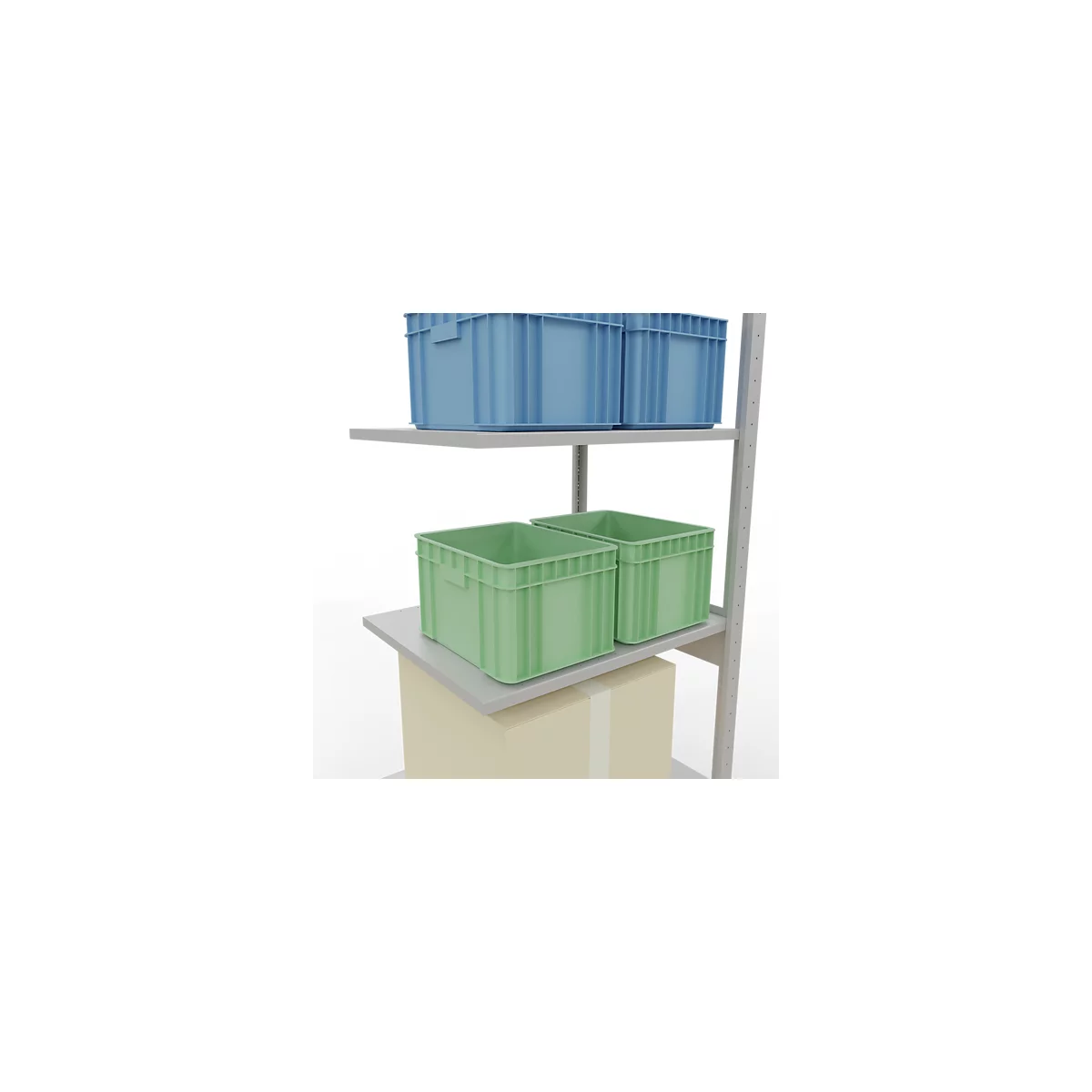SCHULTE Technique de stockage - Elément de montage enfichable avec verrou de longueur - 2500x750x600 mm, type 150 kg