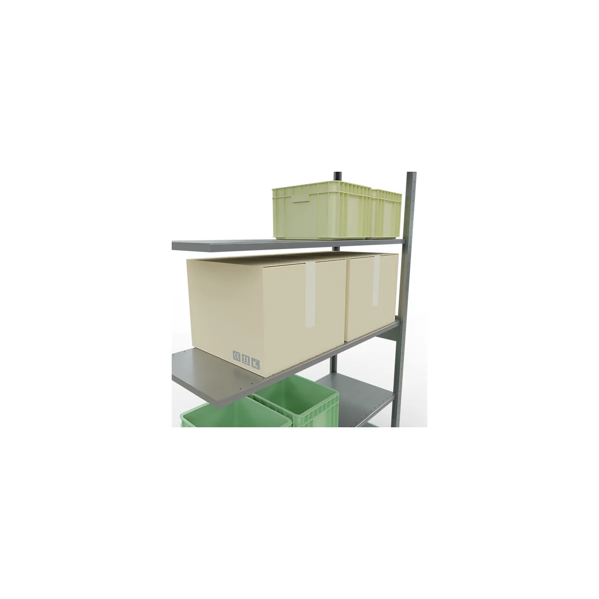 SCHULTE Technique de stockage - Elément de montage enfichable avec verrous de longueur - 2500x1300x500 mm, type 150 kg