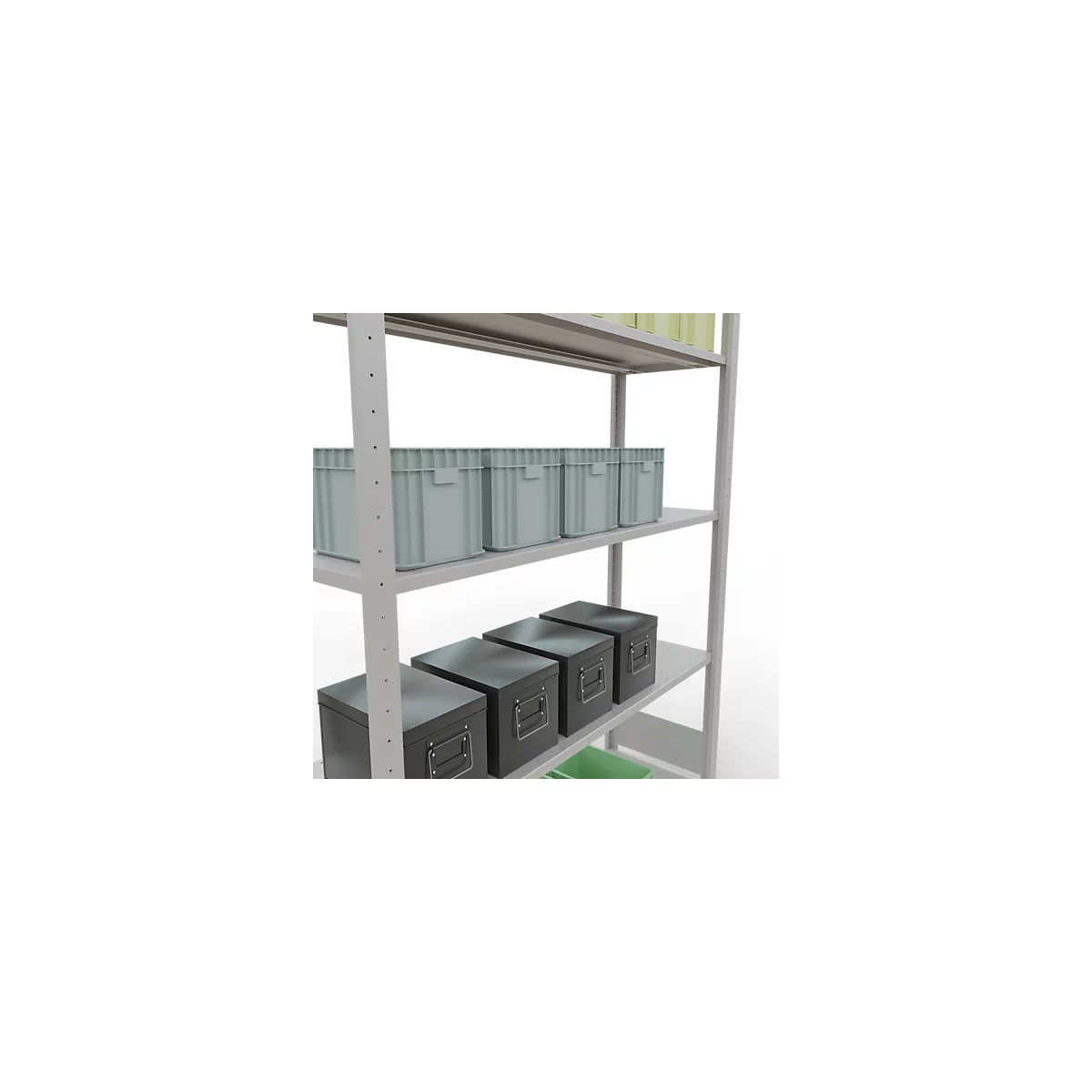 SCHULTE Technique de Stockage - Embase avec verrou de longueur - 2000x1300x400 mm, type 150 kg