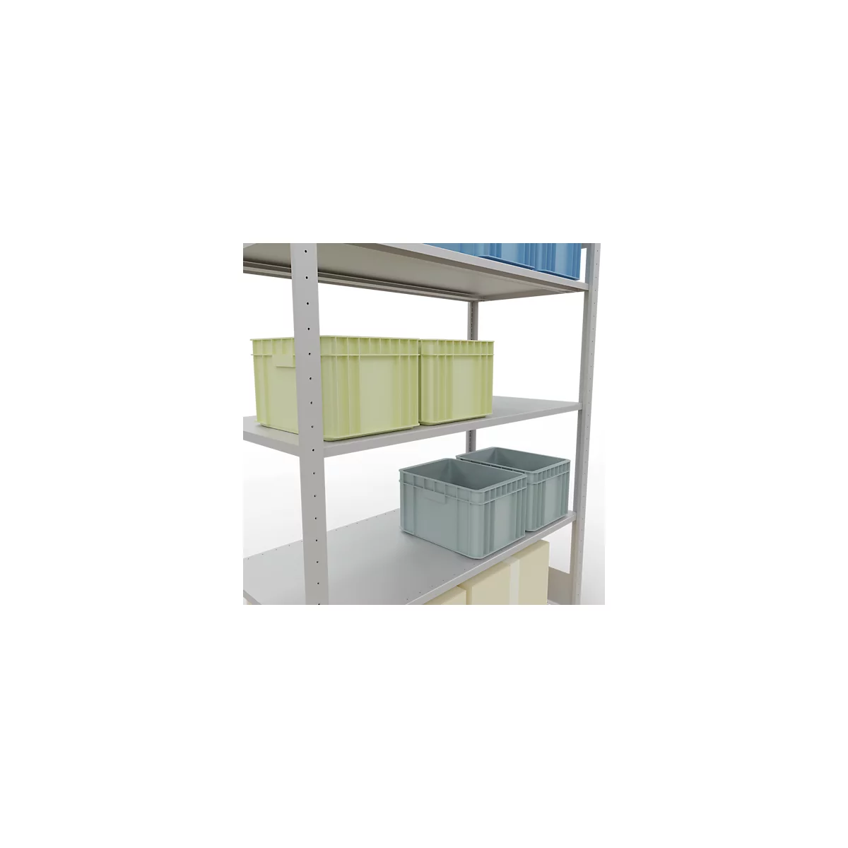 SCHULTE Technique de Stockage - Embase avec verrou de longueur - 2000x1300x600 mm, type 150 kg