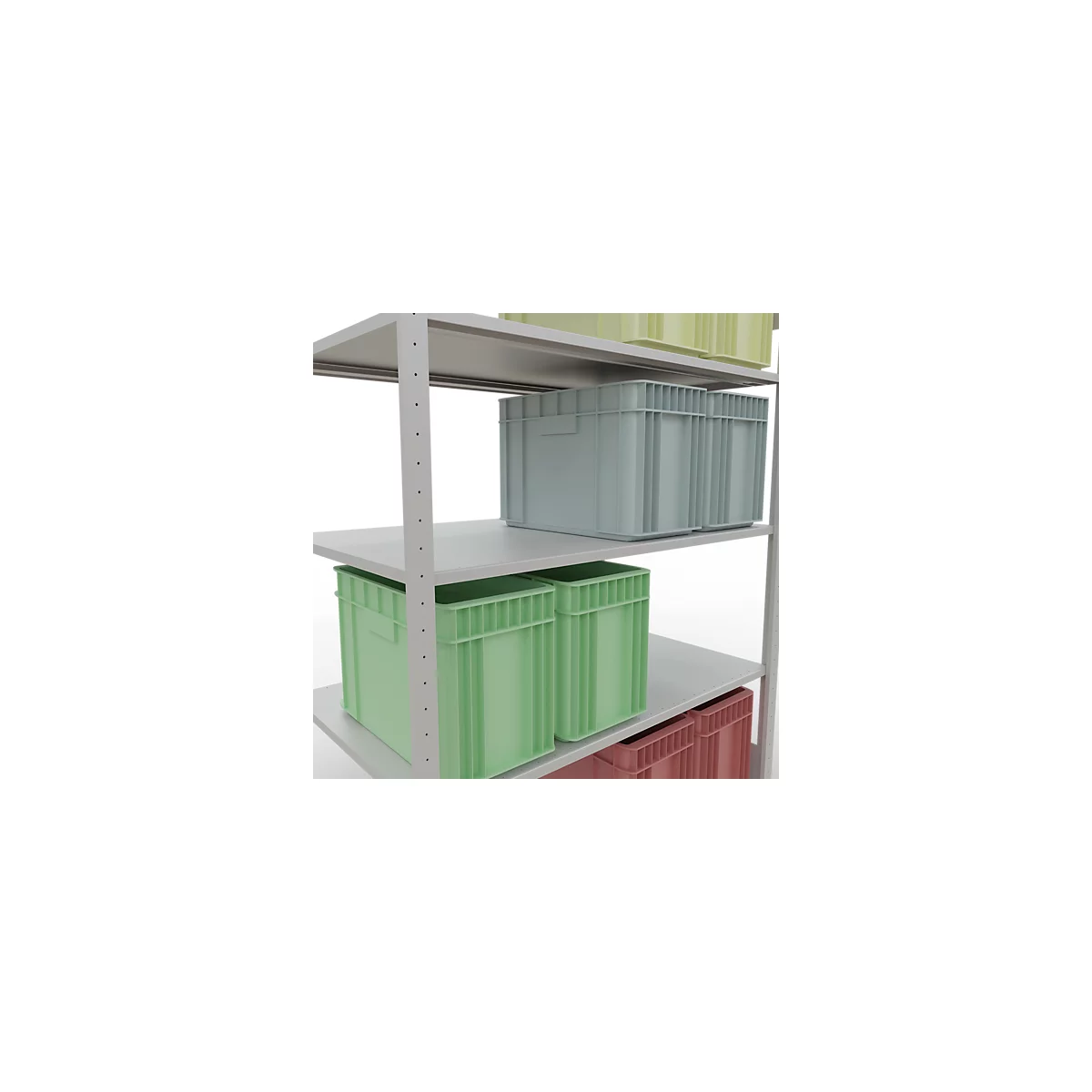 SCHULTE Technique de Stockage - Embase avec verrou de longueur - 2000x1300x800 mm, type 150 kg