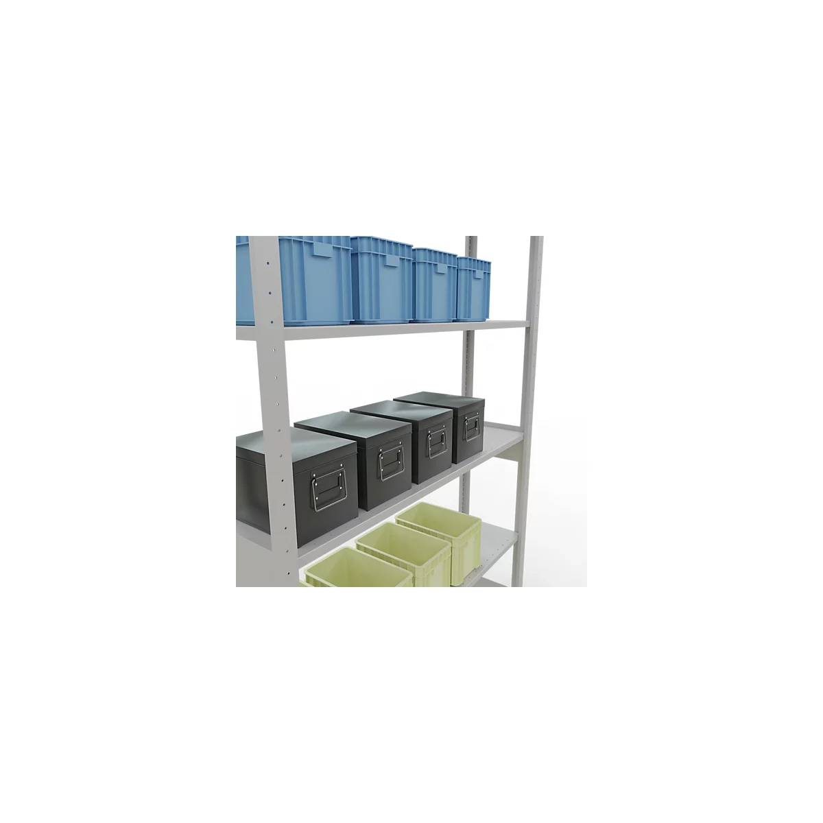 SCHULTE Technique de Stockage - Embase avec verrou de longueur - 2500x1300x300 mm, type 150 kg