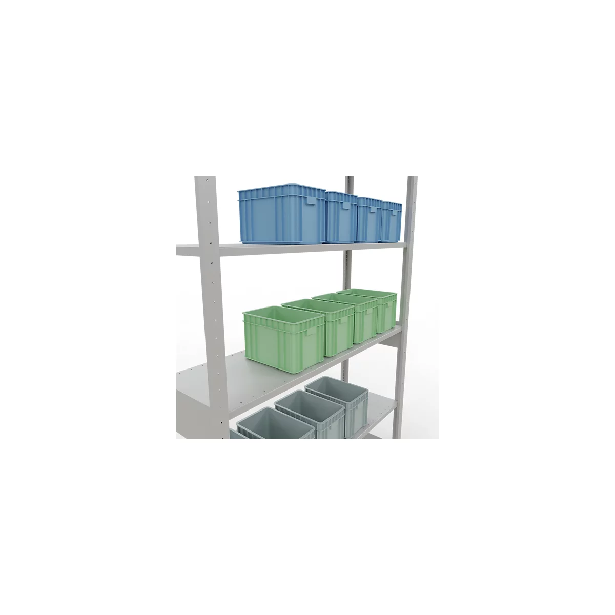 SCHULTE Technique de Stockage - Embase avec verrou de longueur - 2500x1300x400 mm, type 150 kg