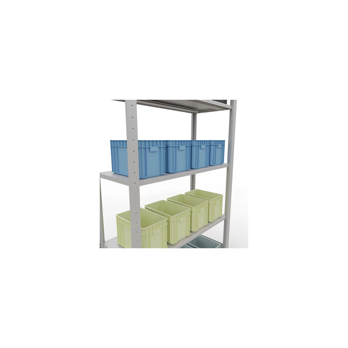 SCHULTE Technique de Stockage - Embase enfichable avec verrou de longueur - 2000x1000x400 mm, type 150 kg