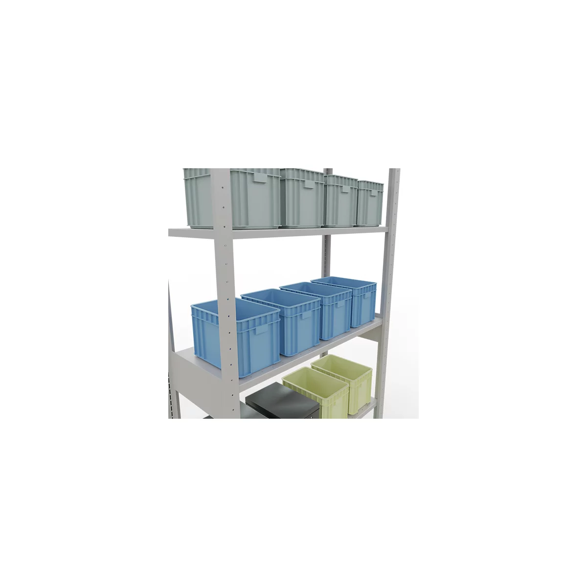 SCHULTE Technique de Stockage - Embase enfichable avec verrou de longueur - 2500x1000x400 mm, type 150 kg