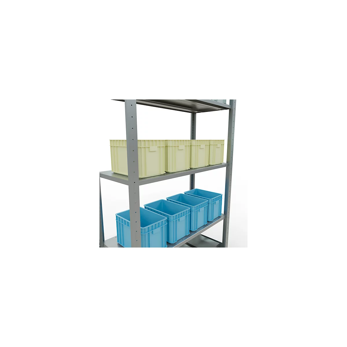 SCHULTE Technique de stockage - Supports emboîtables avec verrous de longueur - 2000x1000x400 mm, type 150 kg
