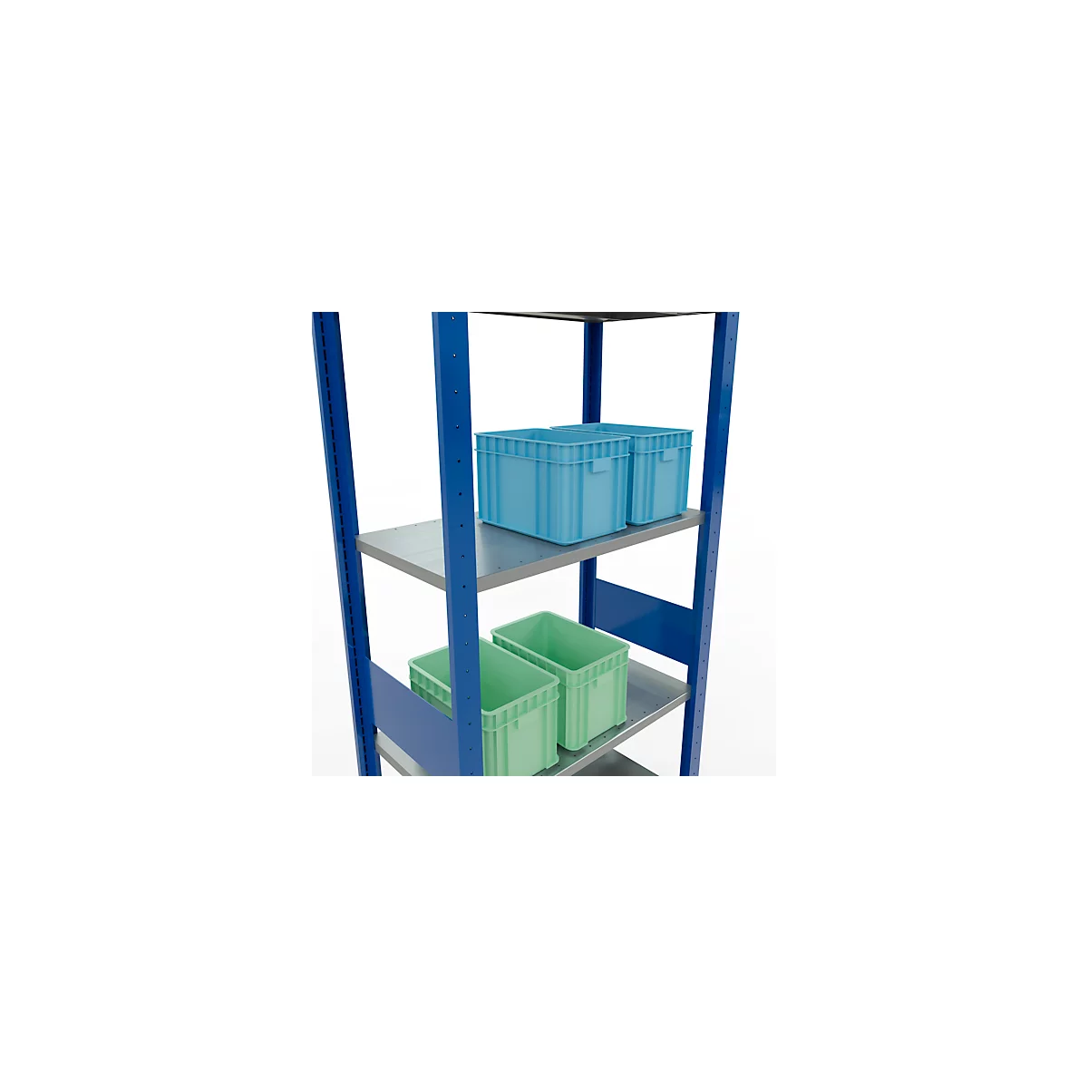 SCHULTE Technique de stockage - Système enfichable de rayonnage de base - 3000x 750x400 mm, type 150 kg
