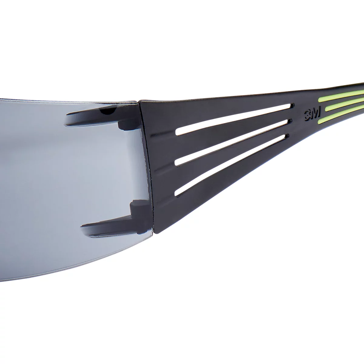 Schutzbrille 3M SecureFit 400, EN 166:2001, UVA/UVB/UVC-resistent, Bügeldruckverteilung, verstellbare Nasenpolster, beschichtet, Polycarbonatglas, grau