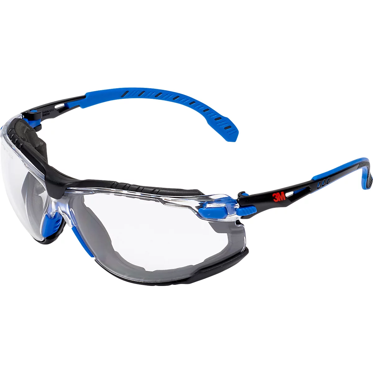 Schutzbrille 3M Solus 1000, EN 166:2001, UVA/UVB/UVC-resistent, abnehmbare Schaumstoffdichtung, beschichtet, Polycarbonatglas, klar
