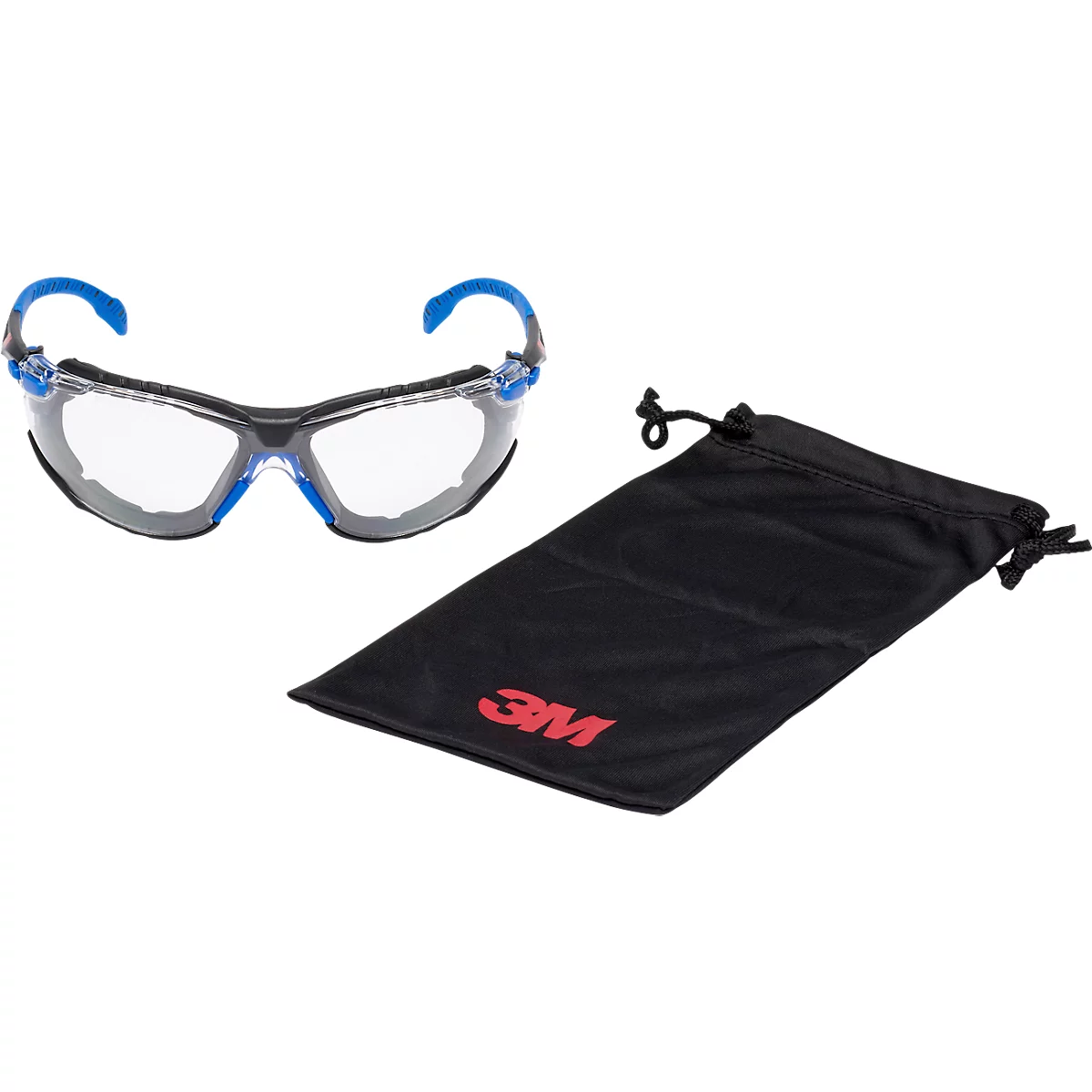 Schutzbrille 3M Solus 1000, EN 166:2001, UVA/UVB/UVC-resistent, abnehmbare Schaumstoffdichtung, beschichtet, Polycarbonatglas, klar