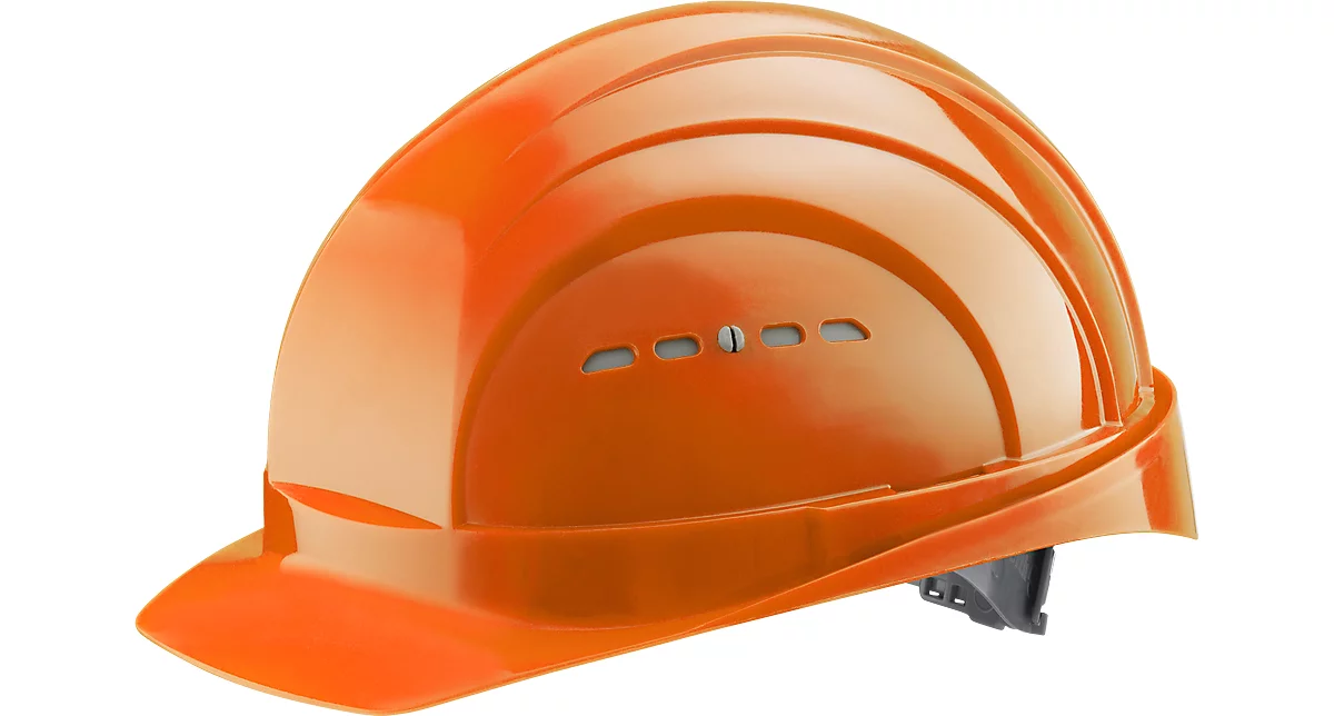 Schutzhelm EuroGuard I/79 4-G, Hochdruck-Polyethylen, DIN EN 397, orange, mit 4-Punkt-Gurtband, Belüftung