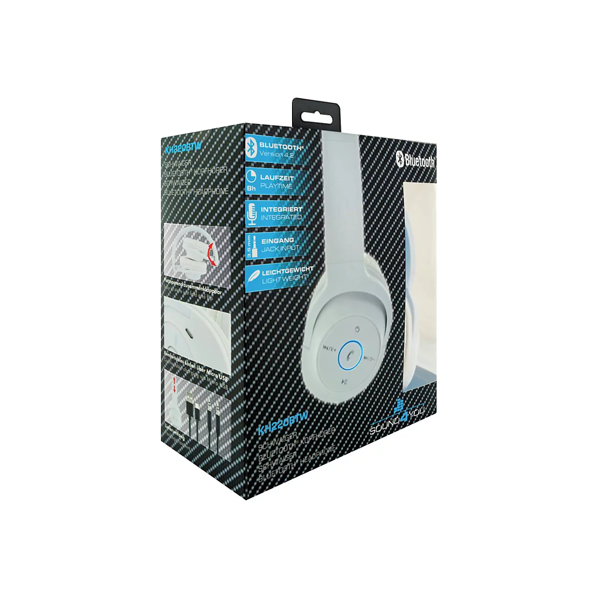 Schwaiger SOUND4YOU KH220BTW 512 - Kopfhörer mit Mikrofon