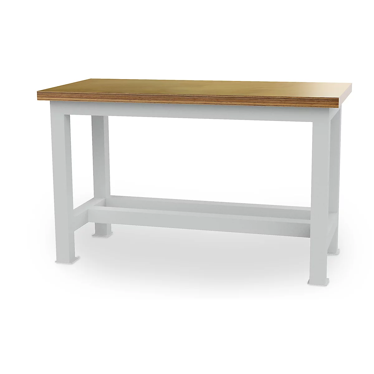 Schwerlasttisch Bedrunka+Hirth, bis 2500 kg, Buche-Multiplex-Arbeitsplatte, komplett verschweisst, B 2000 x T 750 x H 969 mm
