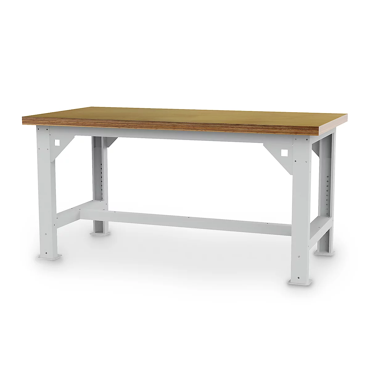 Schwerlasttisch Bedrunka+Hirth, höhenverstellbar, bis 1000 kg, Buche-Multiplex-Arbeitsplatte, B 2000 x T 750 x H 734-1084 mm