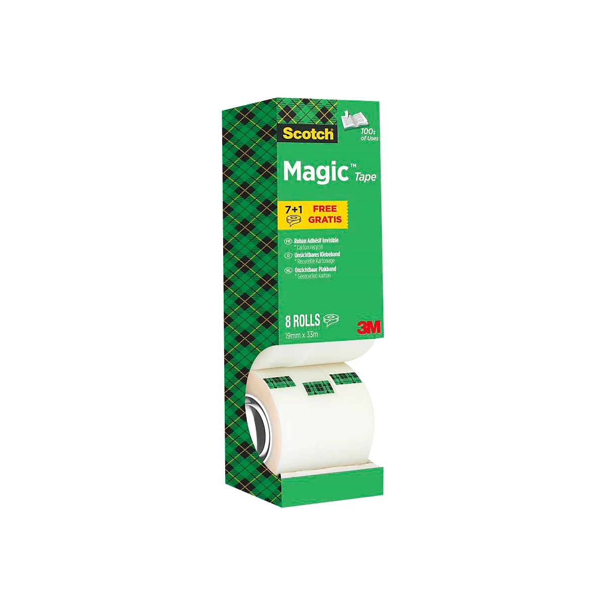 Scotch® Magic Klebeband S, 8 x 19 mm x 33 m, 8 Rollen