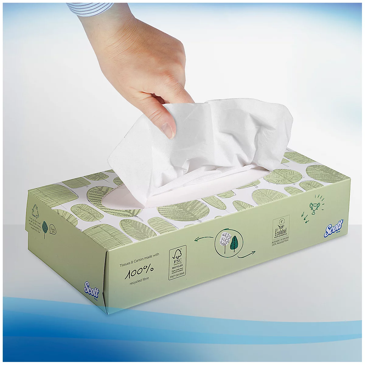 Kleenex® Mouchoirs cosmétiques 8825, 3 plis, 1 boîte = 56 mouchoirs, paquet  de 1 ou 12, blanc acheter à prix avantageux