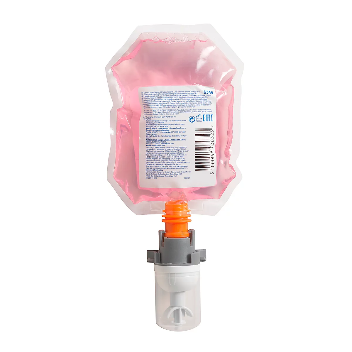 Scott® Mousse nettoyante pour les mains Essential 6346, 500 doses/200 ml, 12 sachets de 0,2 litre, rose