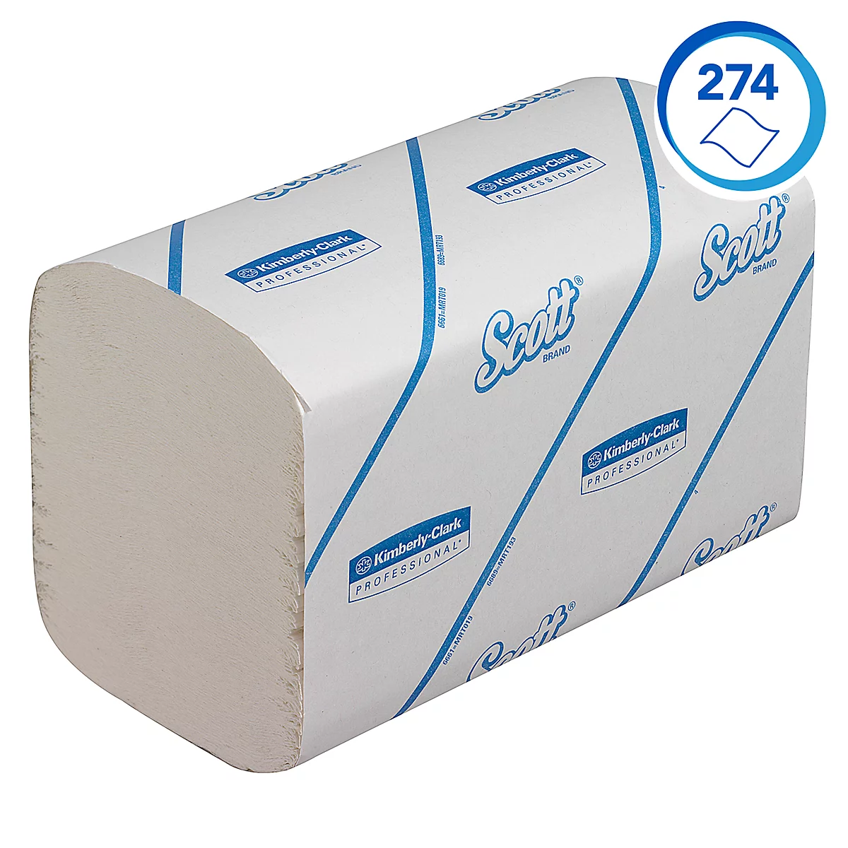 Scott® papieren handdoeken Performance 6689, maat S, 1-laag, 15 pakken á 274 handdoeken, wit