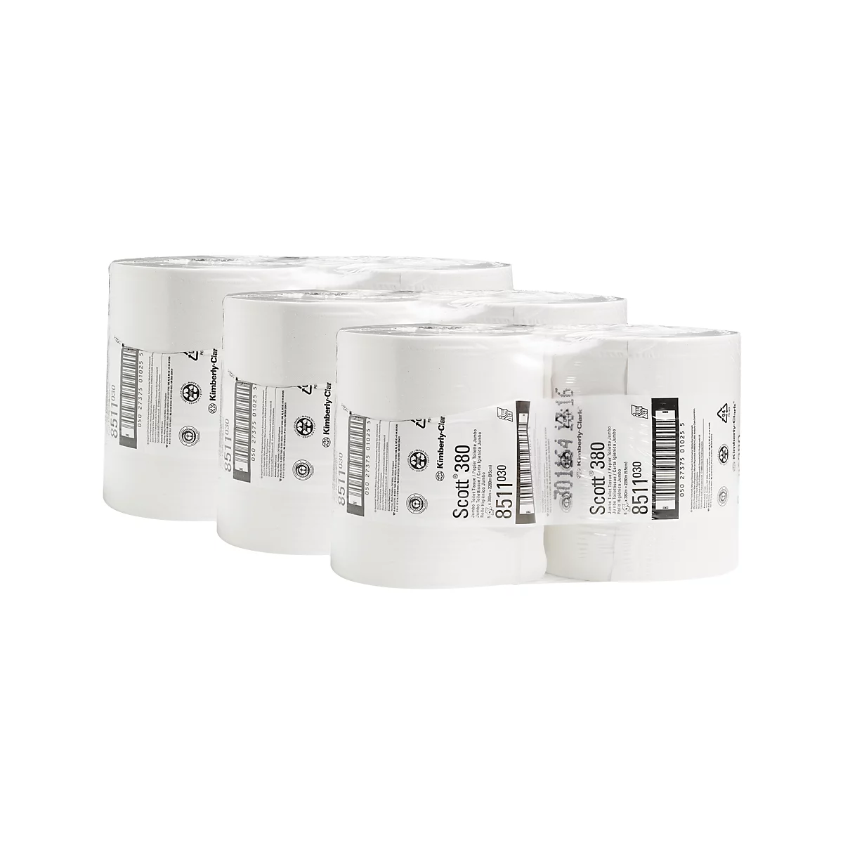 SCOTT Toilet Tissue, 6 Rollen, 380 m je Rolle