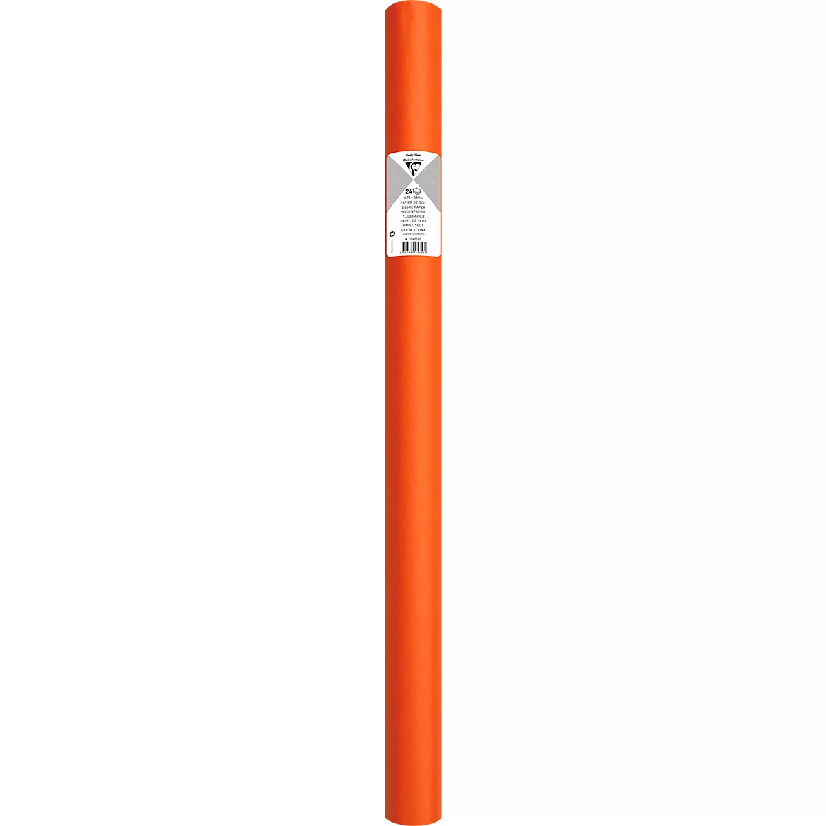 Seidenpapier Clairefontaine, 500 x 750 mm, wasserfest, gefalzt, 24 Bögen, orange