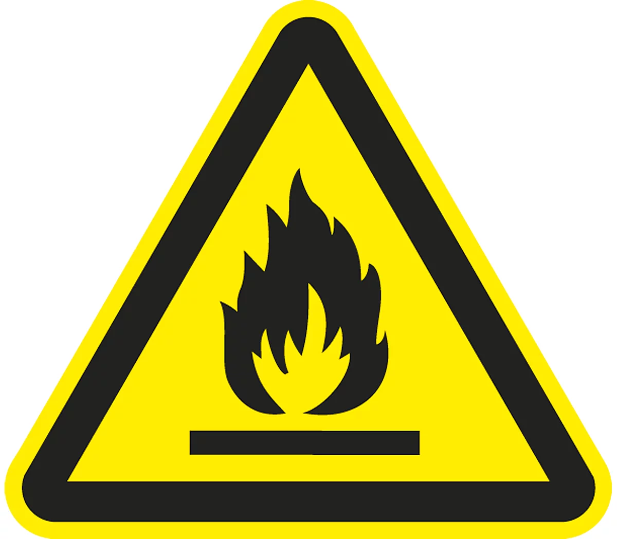 Señal de advertencia 'Advertencia: sustancias inflamables', 5 piezas