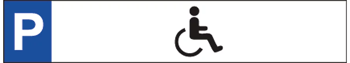 Señal de aparcamiento, señal para discapacitados